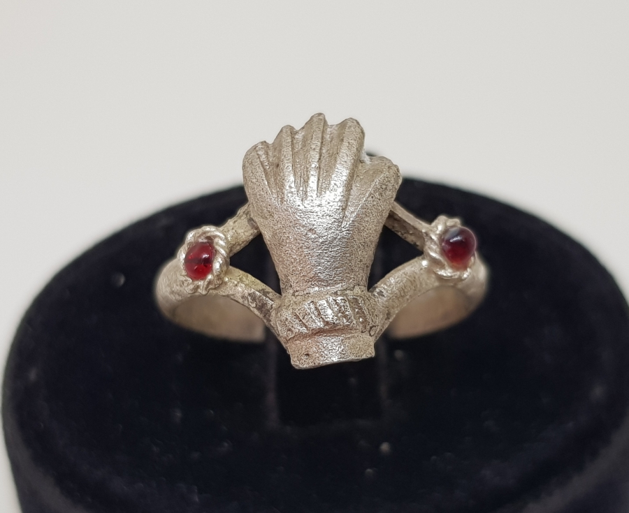 OSMANLI DÖNEMİ HANIMELİ GÖRSELLİ NAZAR TILSIMLI YÜZÜK