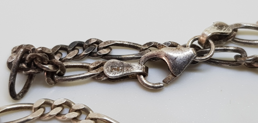 İTALYAN TARZI YAPILMIŞ GÜMÜŞ ERKEK KOLYESİ