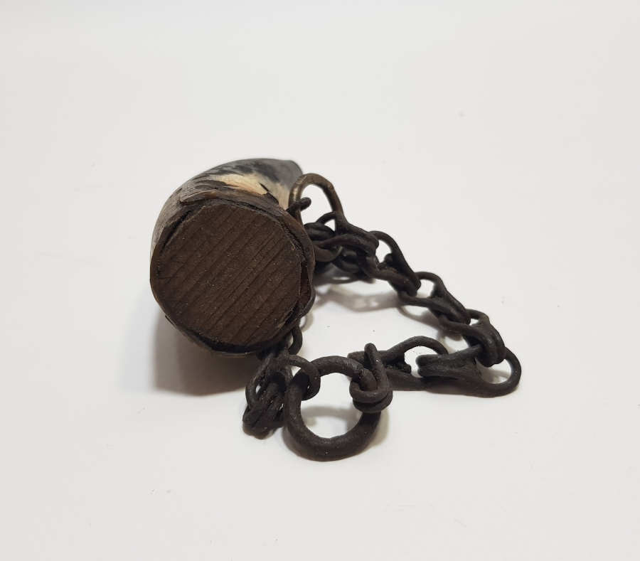 OSMANLI DÖNEMİ ORİJİNAL ZİNCİRİYLE BOYNUZ SAÇMALIK