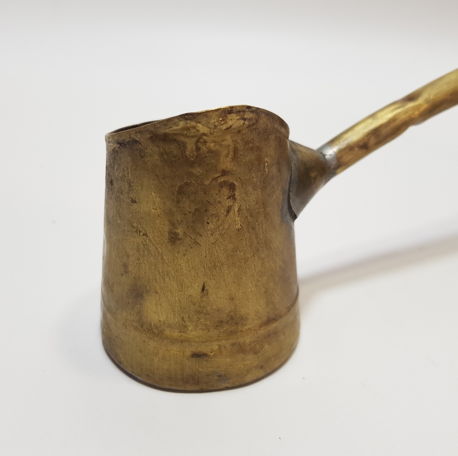 OSMANLI DÖNEMİ SÜLEYMANİYE İŞİ PALMETLİ KAHVECİ CEZVESİ