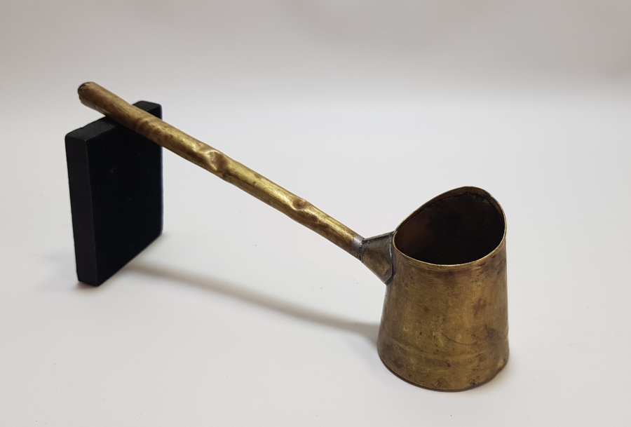 OSMANLI DÖNEMİ SÜLEYMANİYE İŞİ PALMETLİ KAHVECİ CEZVESİ