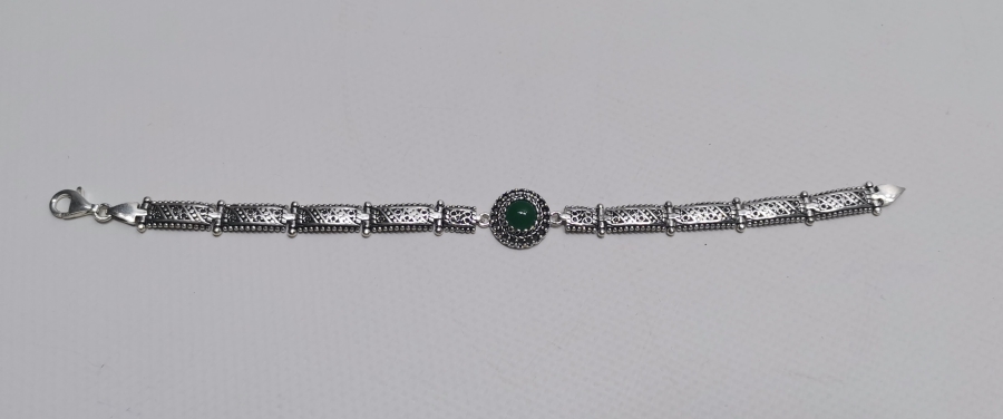 YEŞİM TAŞLI BEYPAZARI İŞİ GÜMÜŞ BİLEKLİK