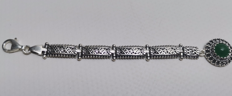 YEŞİM TAŞLI BEYPAZARI İŞİ GÜMÜŞ BİLEKLİK