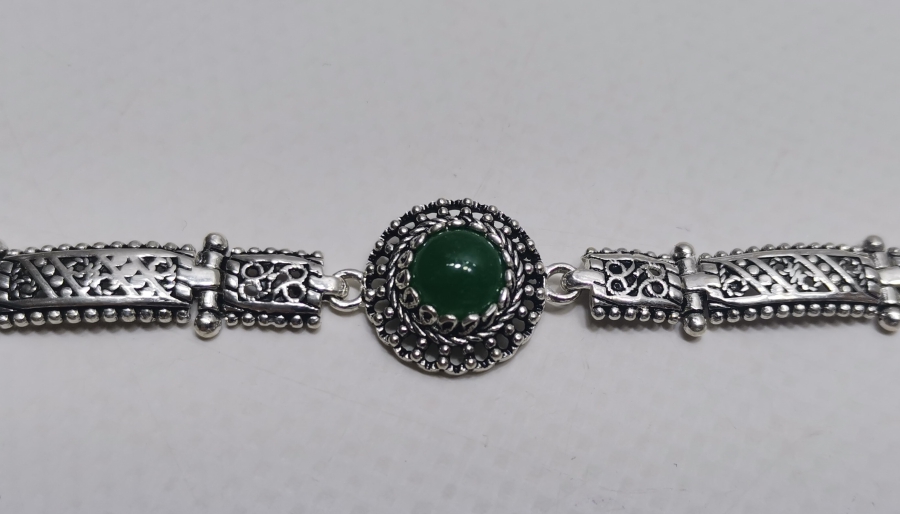 YEŞİM TAŞLI BEYPAZARI İŞİ GÜMÜŞ BİLEKLİK