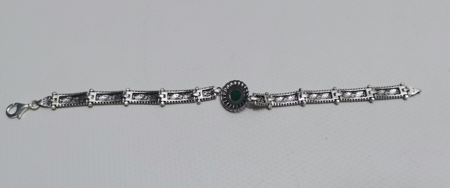 YEŞİM TAŞLI BEYPAZARI İŞİ GÜMÜŞ BİLEKLİK