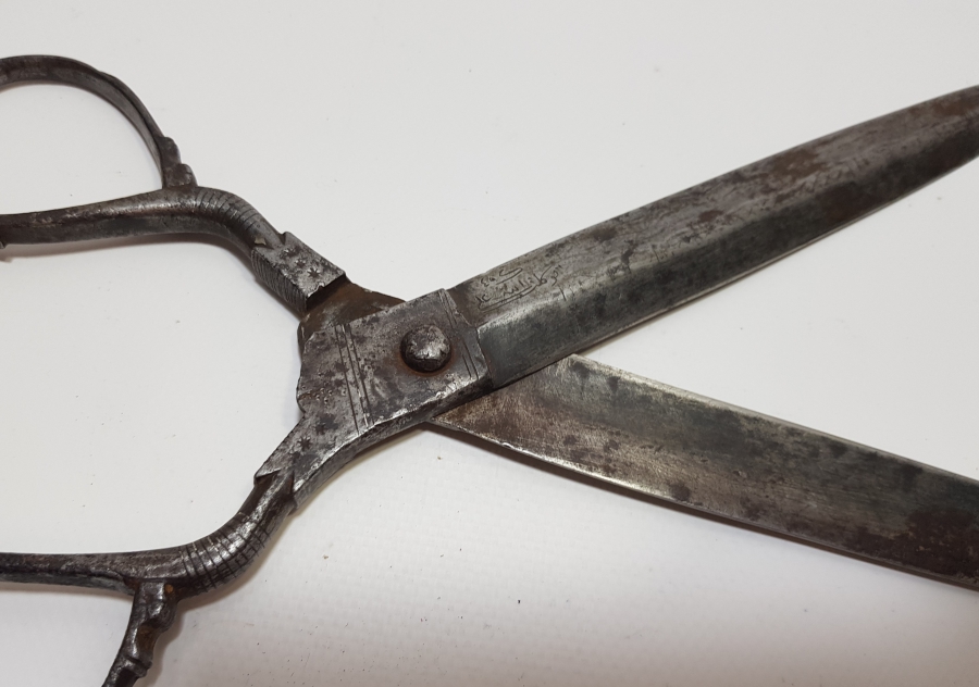 OSMANLI DÖNEMİ OSMANLICA YAZILI DEV BOYDA ÇOK NADİR YENİÇERİ MAKAS