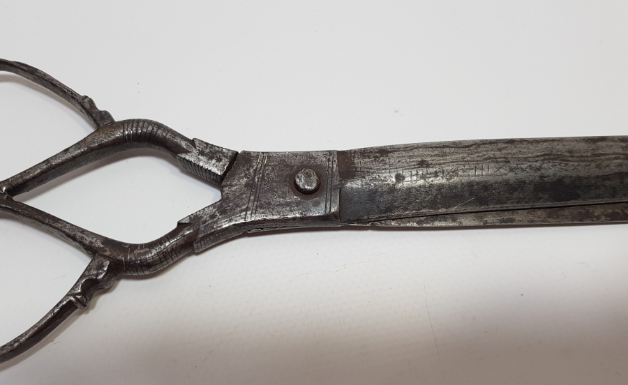 OSMANLI DÖNEMİ OSMANLICA YAZILI DEV BOYDA ÇOK NADİR YENİÇERİ MAKAS