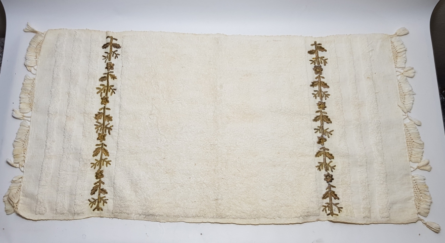 GÜMÜŞ VE ALTIN SIRMA İŞÇİLİKLİ BURSA İŞİ OSMANLI DÖNEMİ PEŞKİR - HAVLU