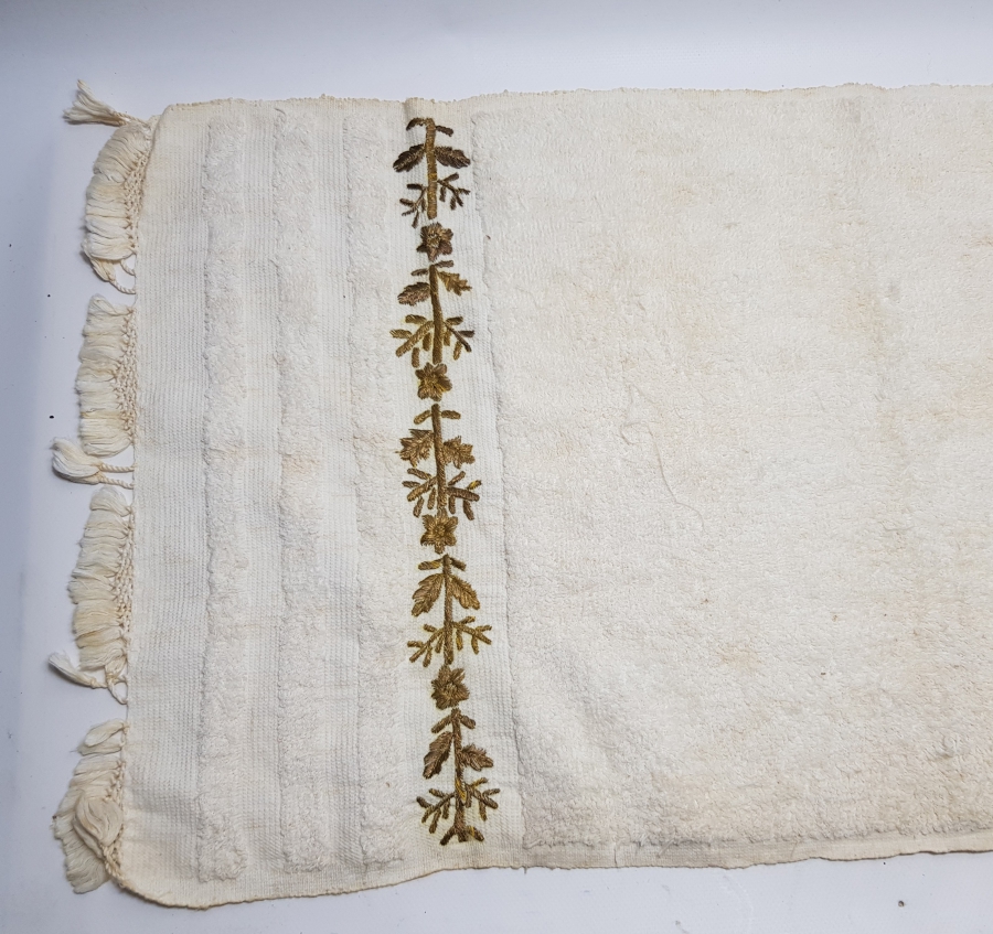 GÜMÜŞ VE ALTIN SIRMA İŞÇİLİKLİ BURSA İŞİ OSMANLI DÖNEMİ PEŞKİR - HAVLU