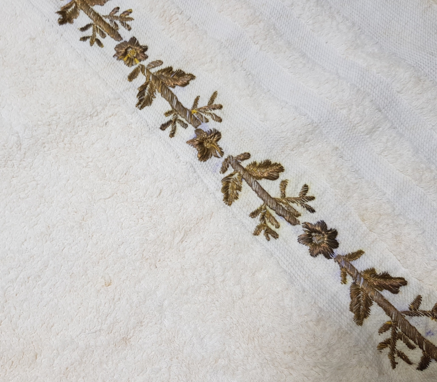 GÜMÜŞ VE ALTIN SIRMA İŞÇİLİKLİ BURSA İŞİ OSMANLI DÖNEMİ PEŞKİR - HAVLU