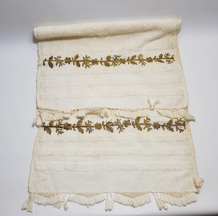 GÜMÜŞ VE ALTIN SIRMA İŞÇİLİKLİ BURSA İŞİ OSMANLI DÖNEMİ PEŞKİR - HAVLU