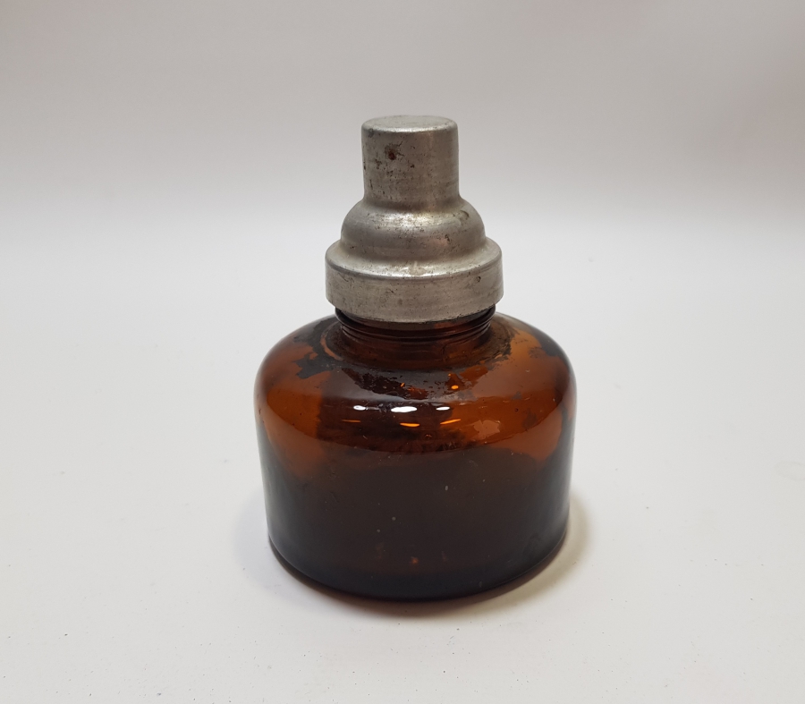 NADİR RENKTE ANTİKA İDARE LAMBASI - PRİMİTİF GAZ LAMBASI