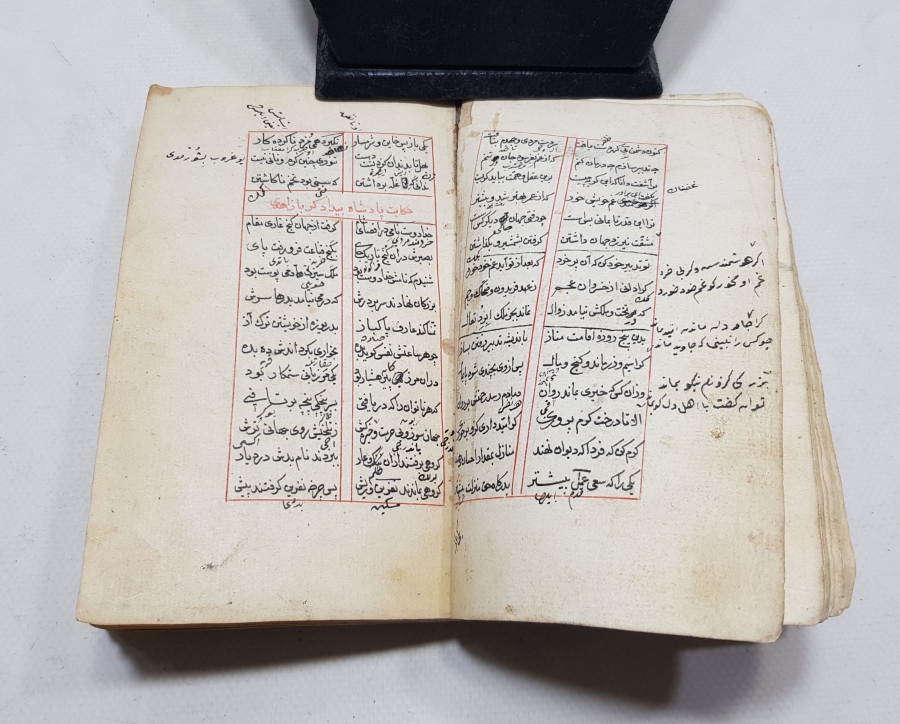 1800 BAŞLARI ORİJİNAL DERİ CİLDİNDE SADİ ŞİRAZİ'NİN "BOSTAN" ADLI EL YAZMA ÇOK NADİR ESERİ