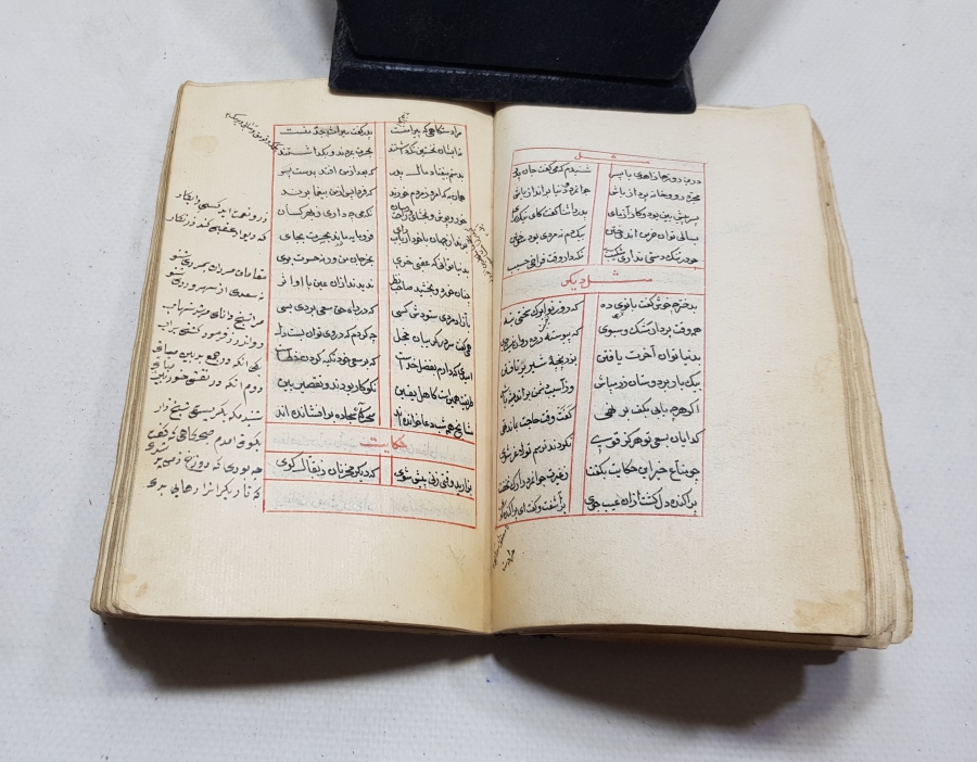 1800 BAŞLARI ORİJİNAL DERİ CİLDİNDE SADİ ŞİRAZİ'NİN "BOSTAN" ADLI EL YAZMA ÇOK NADİR ESERİ