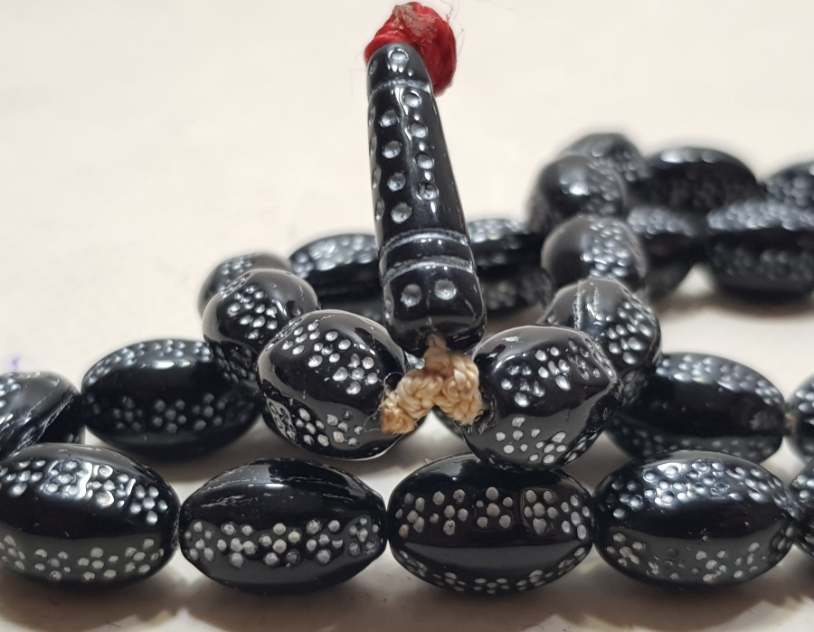 ÜZERİ GÜMÜŞ VARAKLI ÇOK NADİR OSMANLI DÖNEMİ BEYKOZ TESPİH