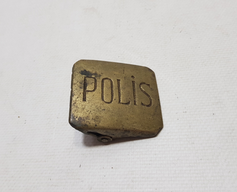 CUMHURİYET BAŞLARI ANTİKA POLİS KEMER TOKASI