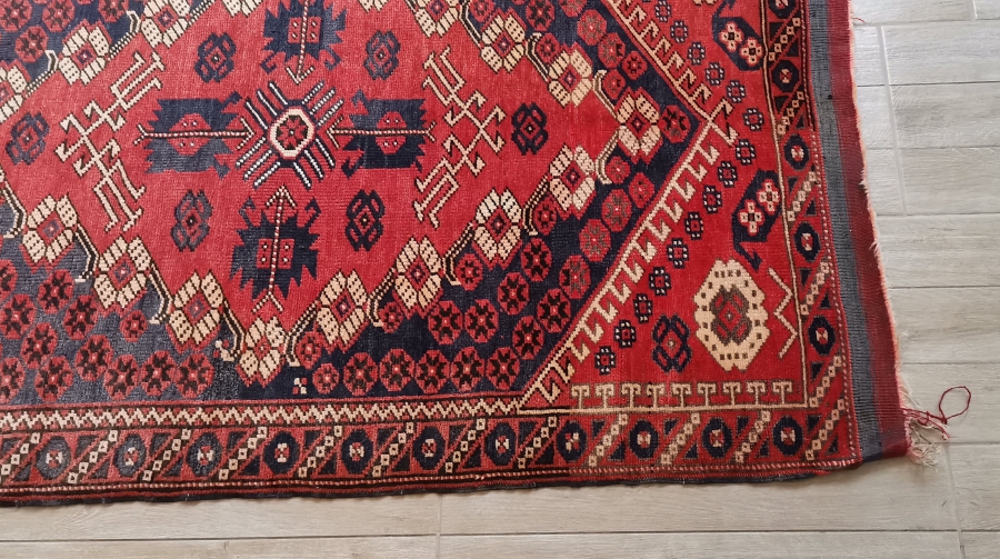 OSMANLI DÖNEMİ NADİR RENKTE KIZ BERGAMA HALISI