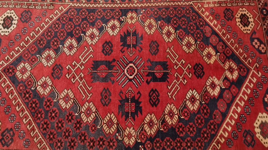 OSMANLI DÖNEMİ NADİR RENKTE KIZ BERGAMA HALISI