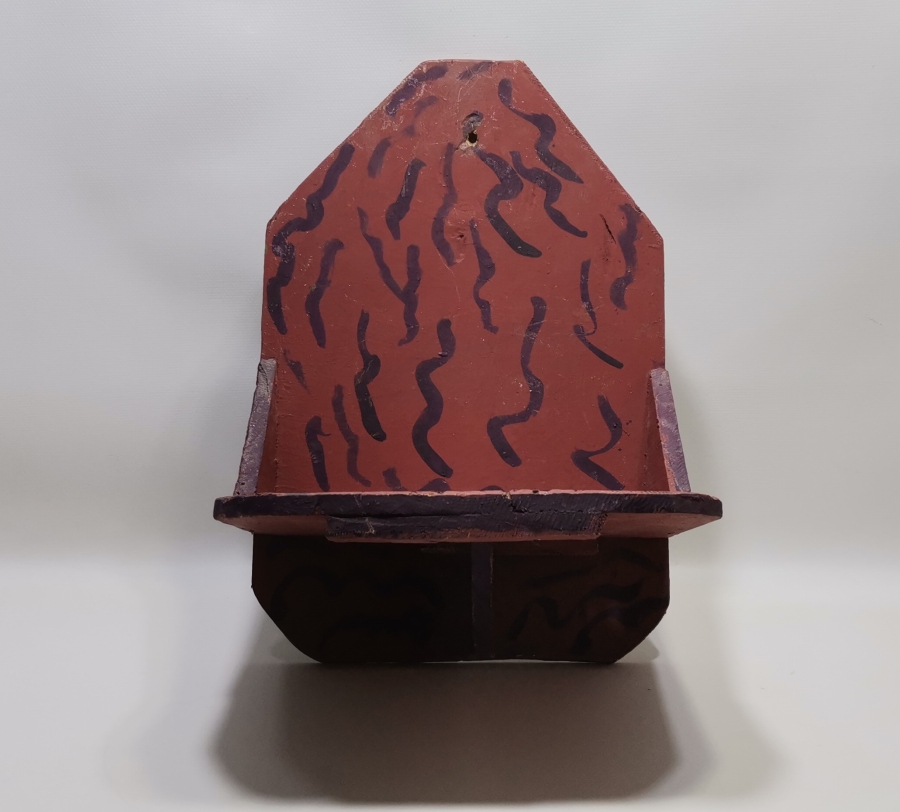 EL BOYAMA ANTİKA AHŞAP KAVUKLUK - LAMBALIK