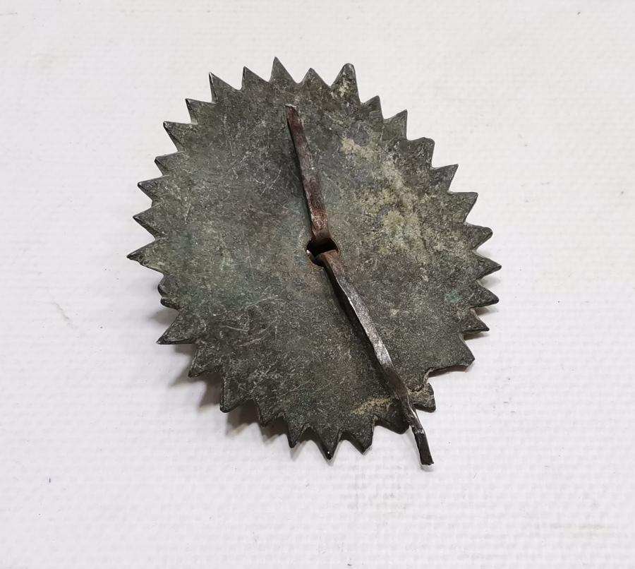 ABDÜLMECİT HAN DÖNEMİ SALTANAT ŞEMSESİ FORMUNDA YAPILMIŞ NADİR BRONZ HATTAT SANDIĞI ÇEKMECE KULBU