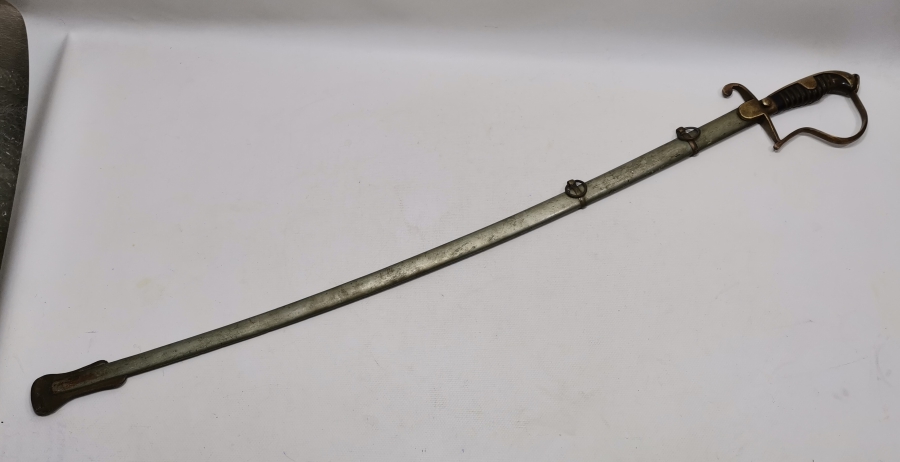 1940 TARİHLİ BOYNUZ SAPLI NADİR SUBAY KILICI