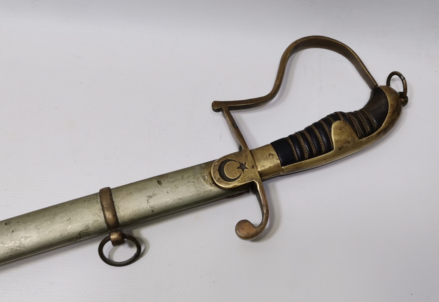 1940 TARİHLİ BOYNUZ SAPLI NADİR SUBAY KILICI