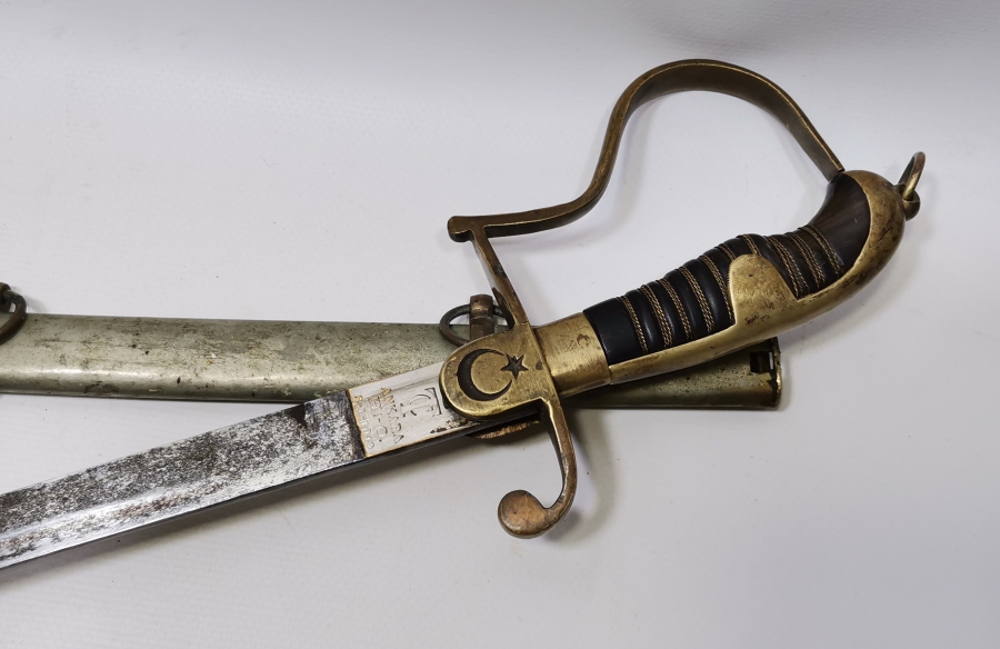 1940 TARİHLİ BOYNUZ SAPLI NADİR SUBAY KILICI