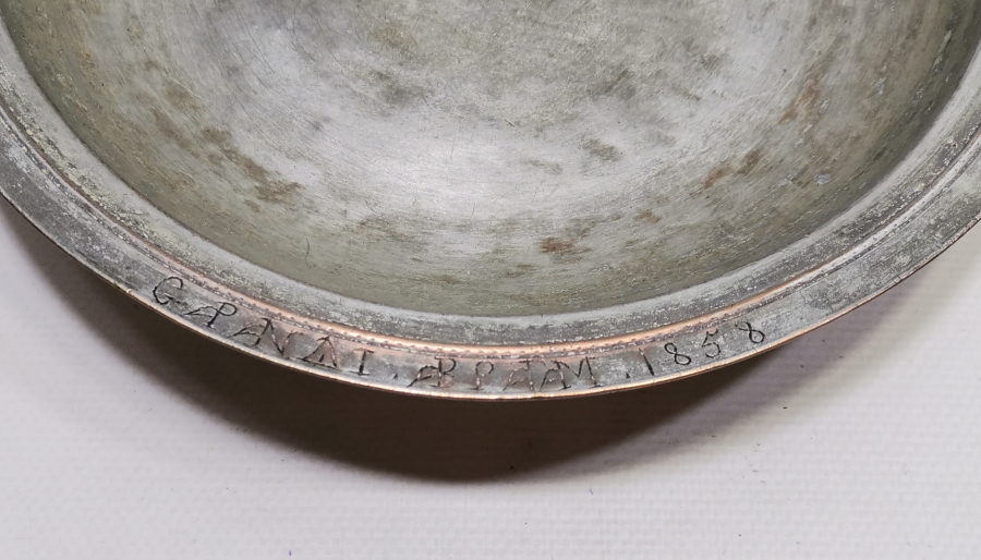 1858 TARİHLİ OSMANLI DÖNEMİ RUMCA YAZILI BAKIR TABAK