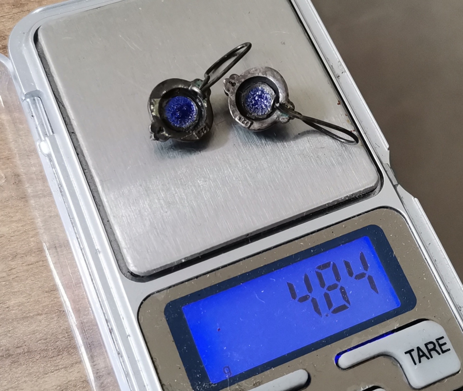 ÜZERİ NAZAR BONCUKLU ÖZEL YAPIM GÜMÜŞ KÜPE