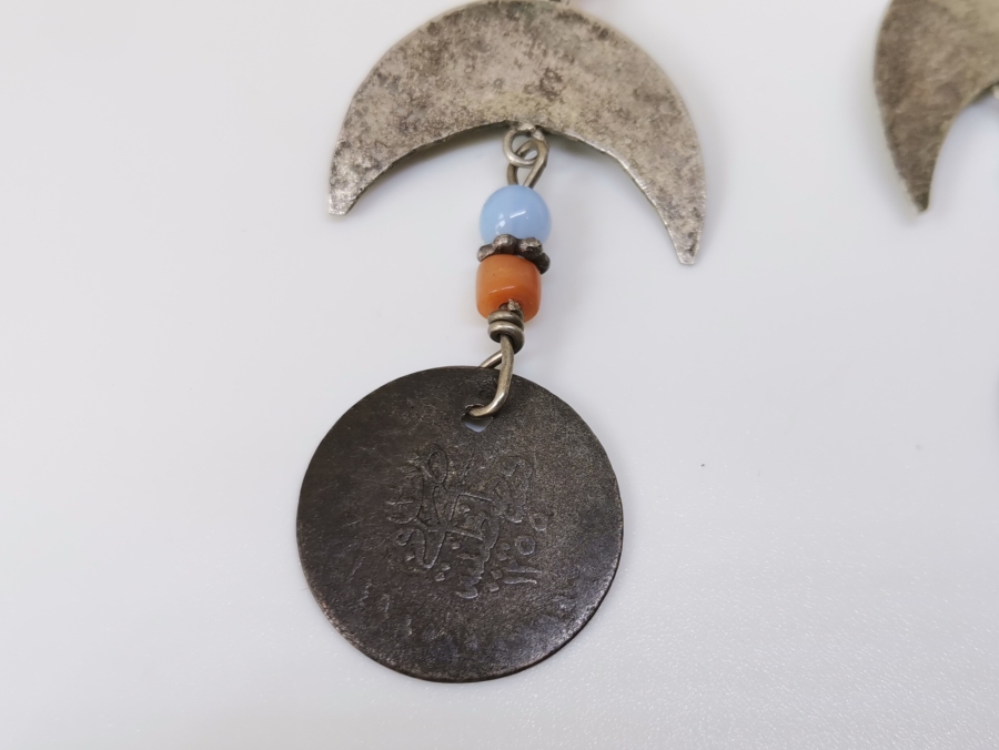 OSMANLI PARALARI VE OSMANLI GÜMÜŞ PARÇALARLA DİZAYN EDİLMİŞ ÖZEL YAPIM GÜMÜŞ KÜPE