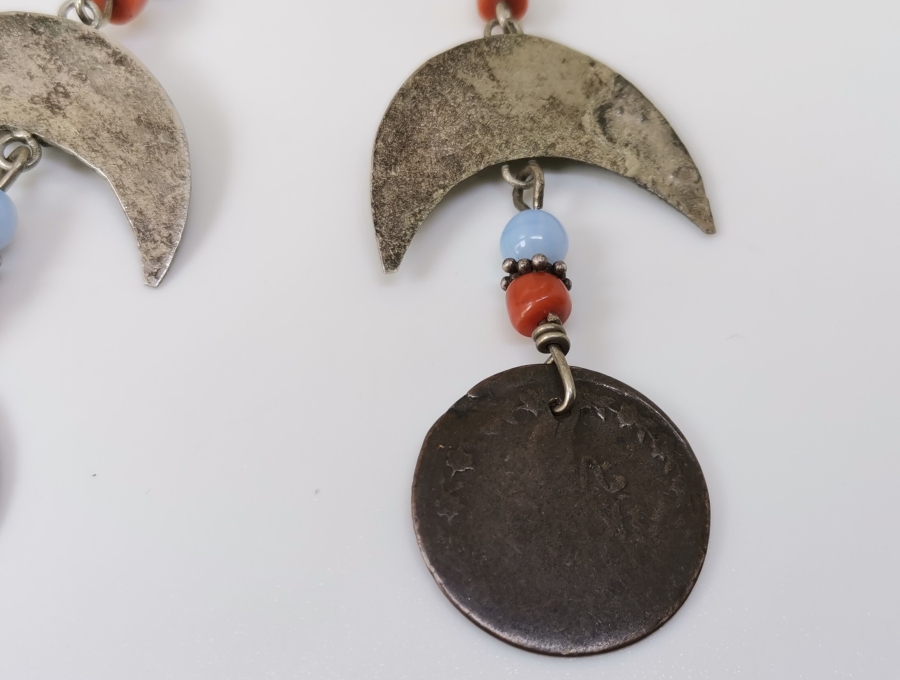 OSMANLI PARALARI VE OSMANLI GÜMÜŞ PARÇALARLA DİZAYN EDİLMİŞ ÖZEL YAPIM GÜMÜŞ KÜPE