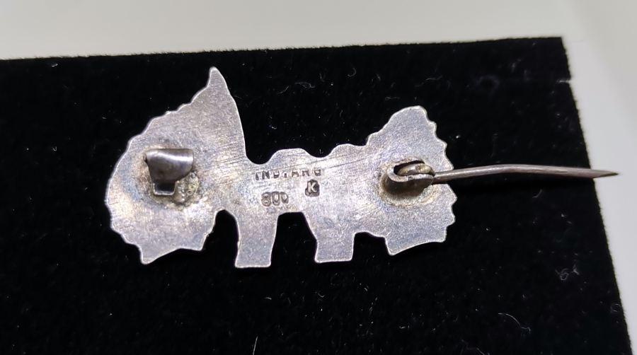 AMERİKAN YERLİLERİ GÖRSELLİ ÖZEL YAPIM GÜMÜŞ BROŞ