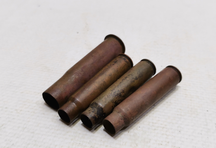 ARKALARI OSMANLICA VE RUMCA YAZILI 1. DÜNYA SAVAŞI DÖNEMİ MAVZER MERMİSİ KOVANLARI