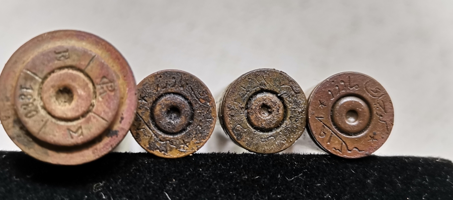 ARKALARI OSMANLICA VE RUMCA YAZILI 1. DÜNYA SAVAŞI DÖNEMİ MAVZER MERMİSİ KOVANLARI