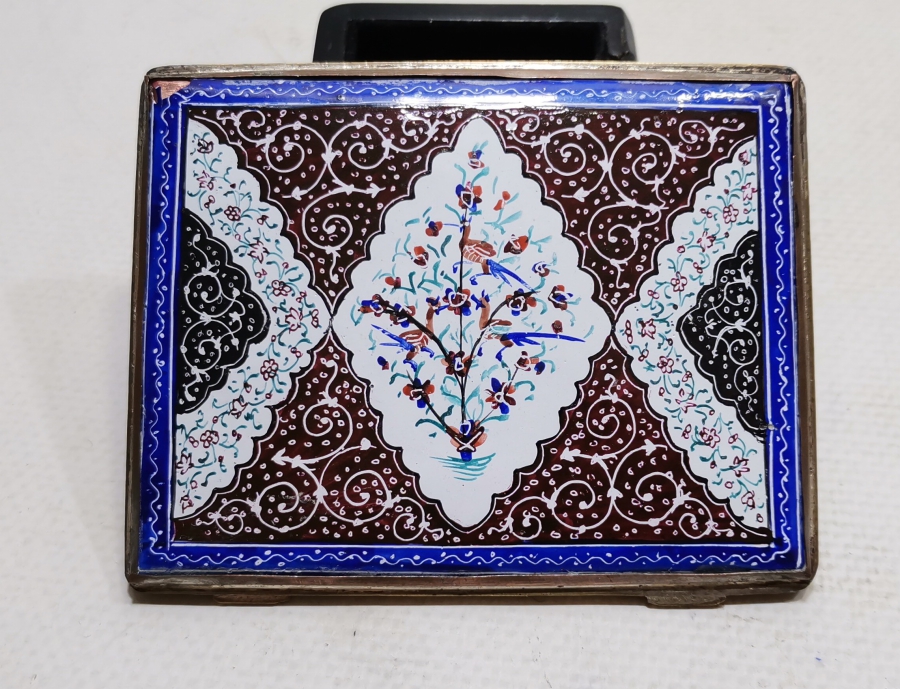 ÜZERİ MİNE İŞÇİLİKLİ OSMANLI DÖNEMİ NADİR SİGARA TABAKASI