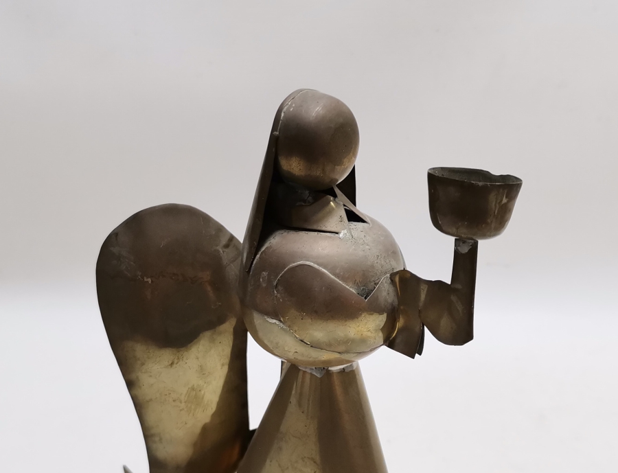 MERYEM ANA FORMUNDA YAPILMIŞ ANTİKA GAZ LAMBASI