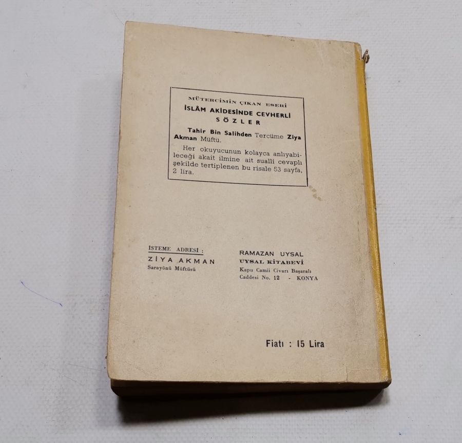 SARAYÖNÜ MÜFTÜSÜ TARAFINDAN YAZILMIŞ 