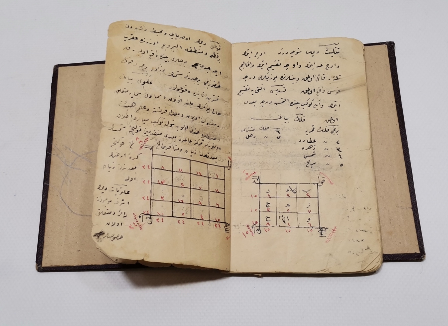 OSMANLI DÖNEMİ İÇİNDE EBCED VE TILSIMLAR BULUNAN EL YAZMA KİTAP