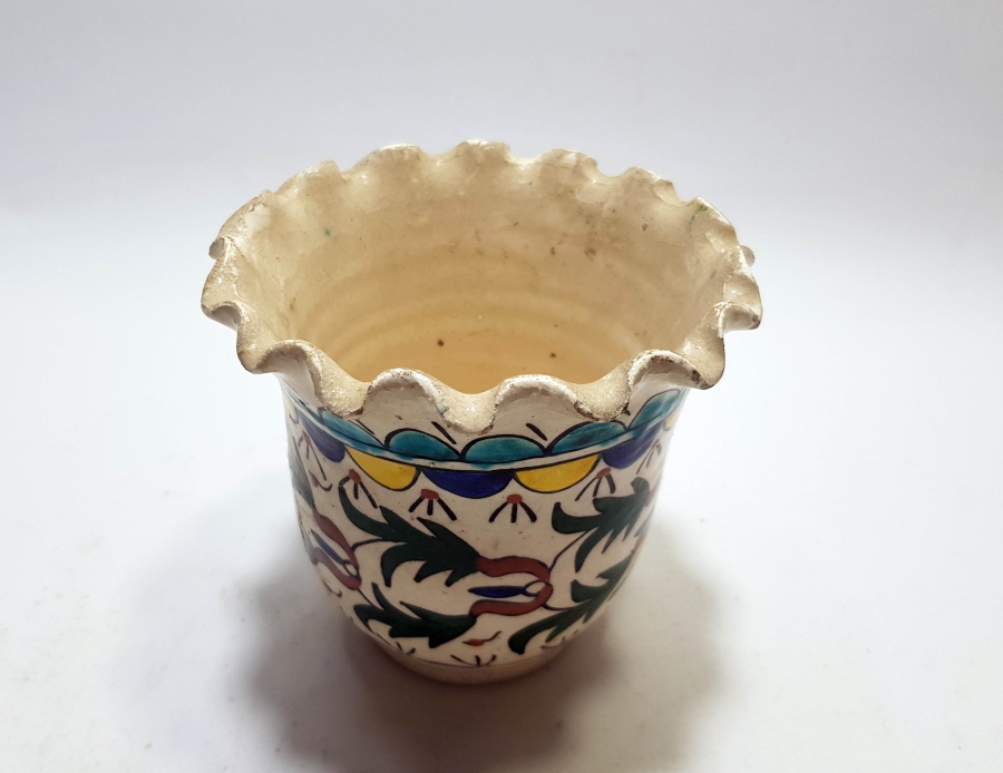 EL BOYAMA ANTİKA KÜTAHYA SAKSI