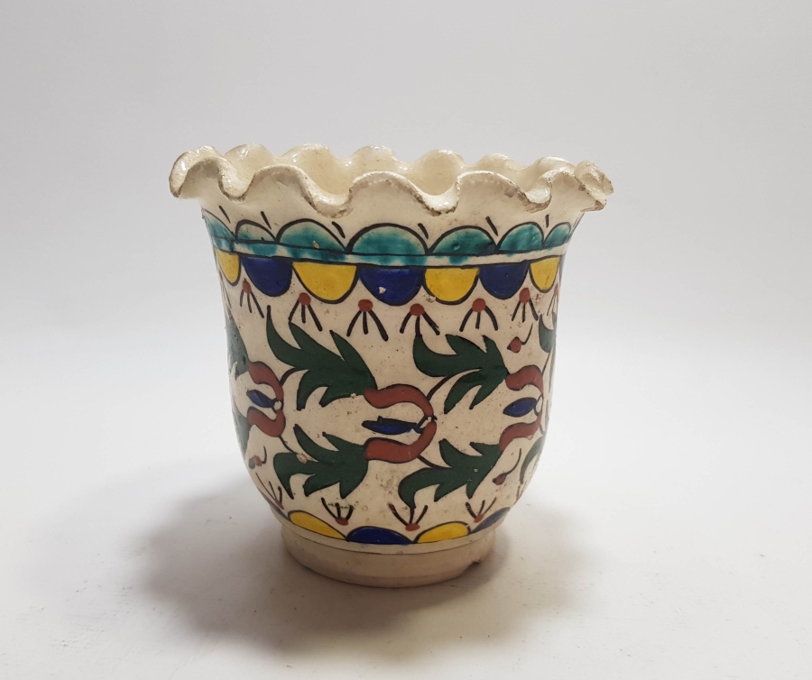 EL BOYAMA ANTİKA KÜTAHYA SAKSI