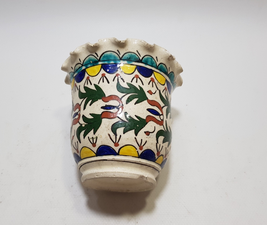 EL BOYAMA ANTİKA KÜTAHYA SAKSI