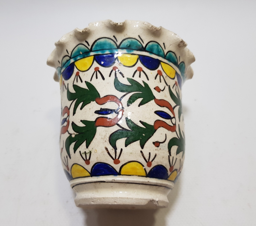 EL BOYAMA ANTİKA KÜTAHYA SAKSI