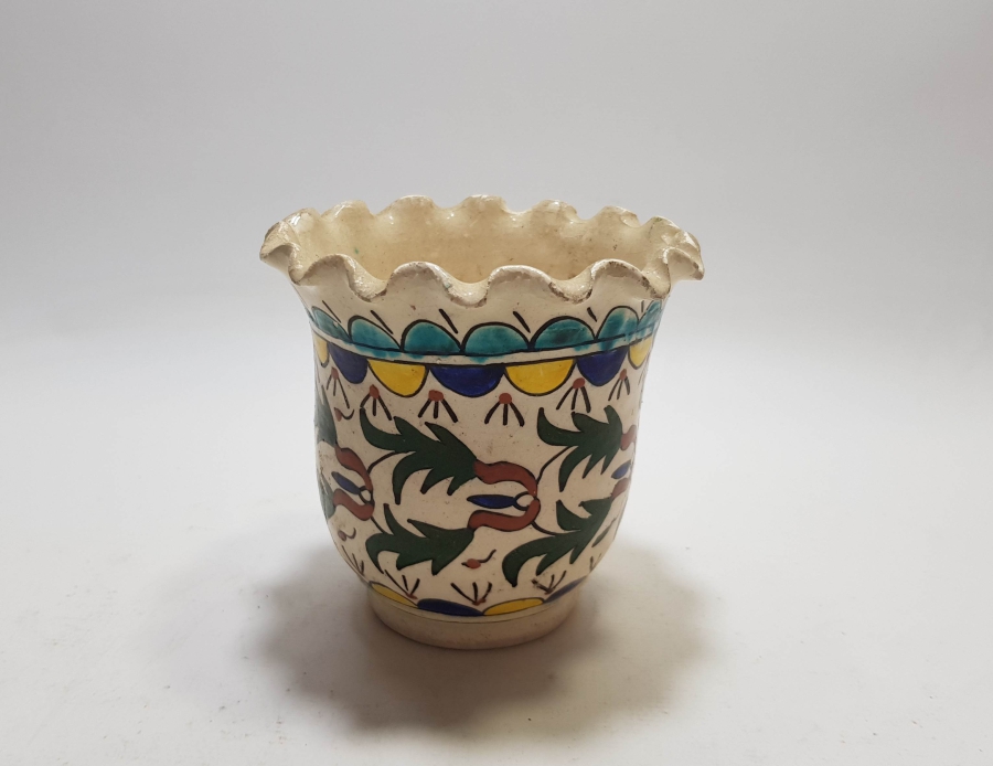 EL BOYAMA ANTİKA KÜTAHYA SAKSI