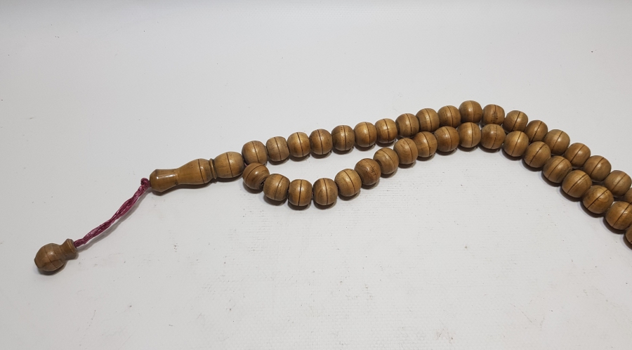 OSMANLI DÖNEMİ EL YAPIMI DEV BOYDA TEKKE İŞİ ZİKİR TESPİHİ