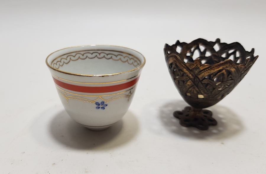 OSMANLI DÖNEMİ TOMBAKLI ZARF VE FİNCANI