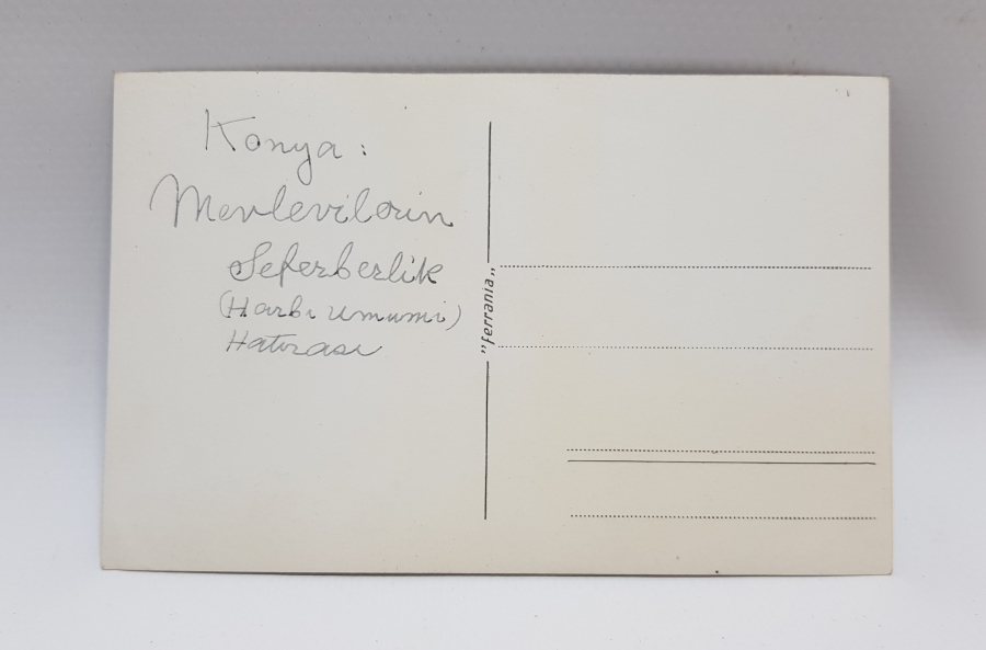 1. DÜNYA SAVAŞI DÖNEMİ GÖNÜLLÜ ASKERLİĞE GİDEN MEVLEVİ ALAYLARI HATIRA FOTOĞRAFI