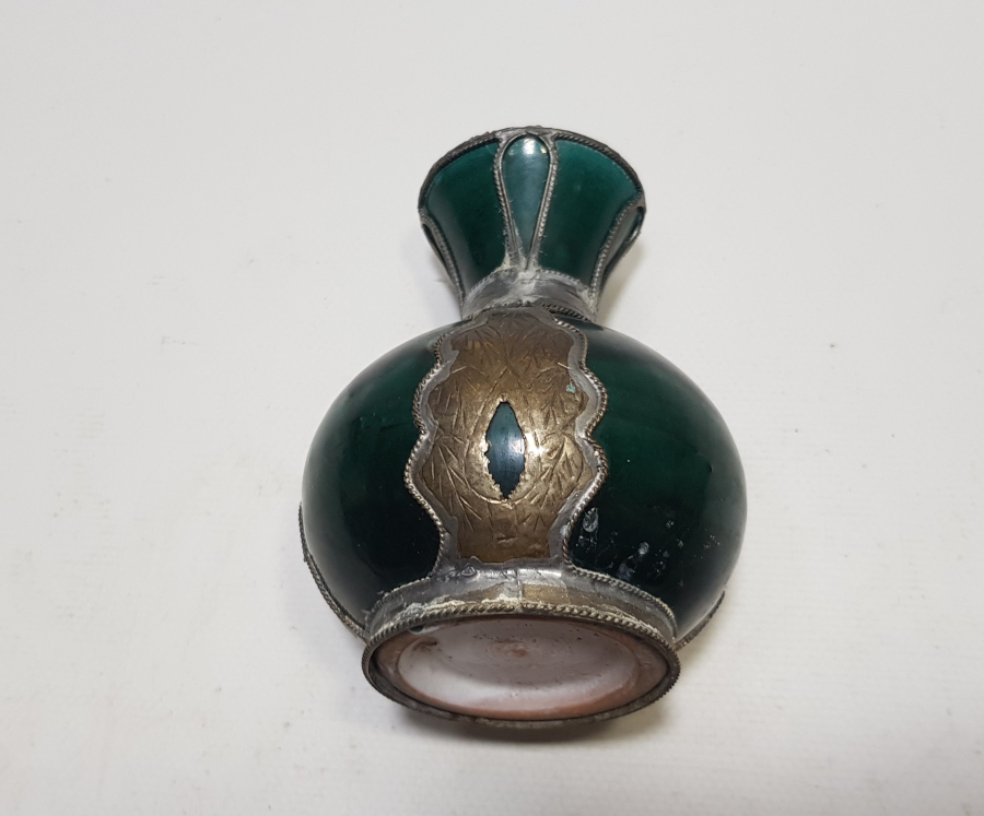 1800 BAŞLARI OSMANLI DÖNEMİ ÇOK NADİR BAKIR GEÇME İŞÇİLİKLİ KÜTAHYA VAZO