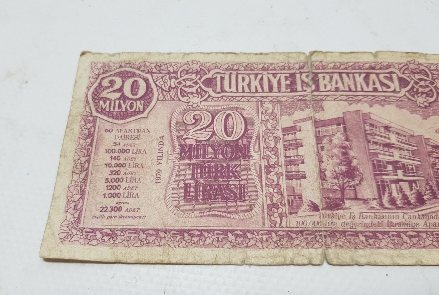 1969 YILINA AİT ÇOK NADİR İŞ BANKASI İKRAMİYE KUPONU