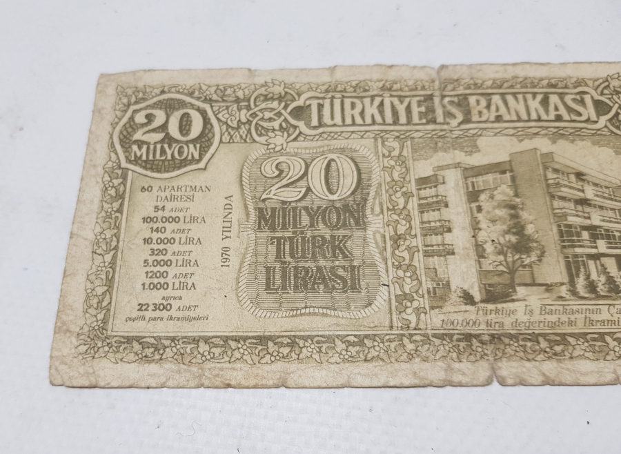 1969 YILINA AİT ÇOK NADİR İŞ BANKASI İKRAMİYE KUPONU