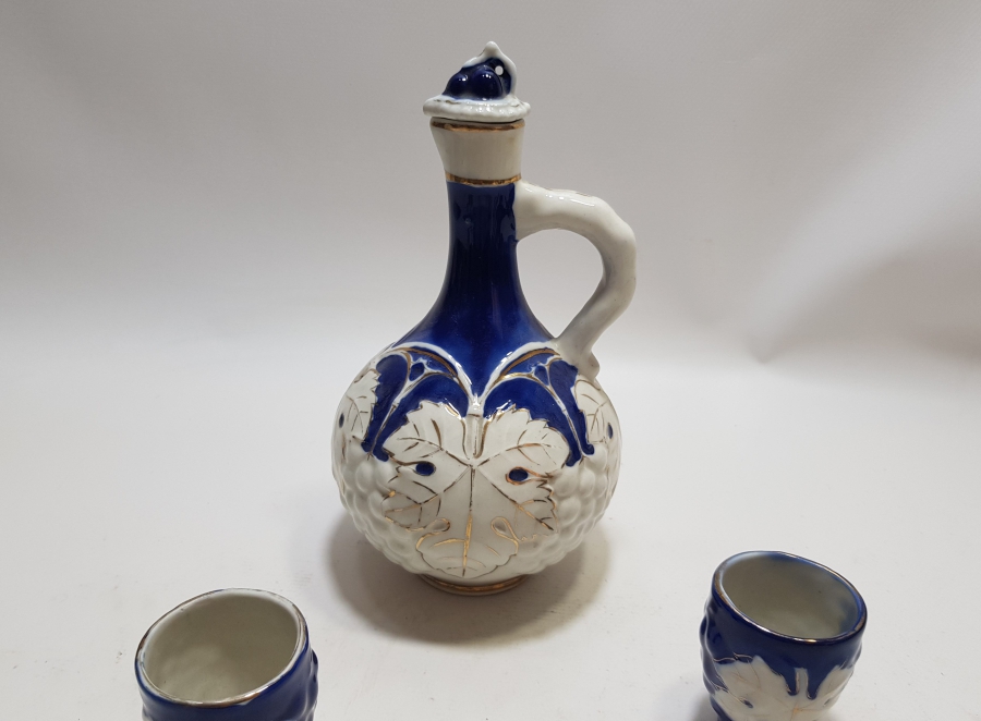 AVRUPA'NIN OSMANLI PAZARI İÇİN YAPTIĞI ÜZERİ ALTIN VARAKLI VE KABARTMA İŞÇİLİKLİ PORSELEN ZEMZEMLİK